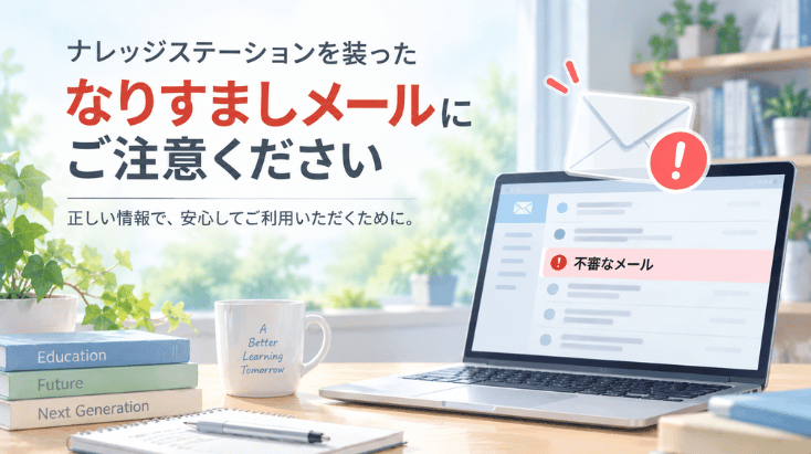 【重要】ナレッジステーションを装った「なりすましメール」にご注意ください